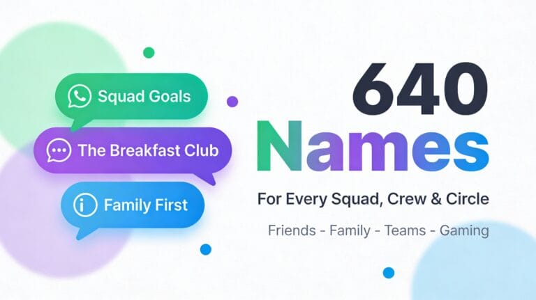 640+ Group Chat Names: Friends, Funny & Unique 2026