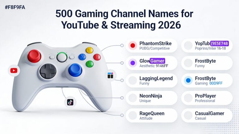 Gaming Names: 12 Platform Rules + 500+ Ideas & Change Guides
