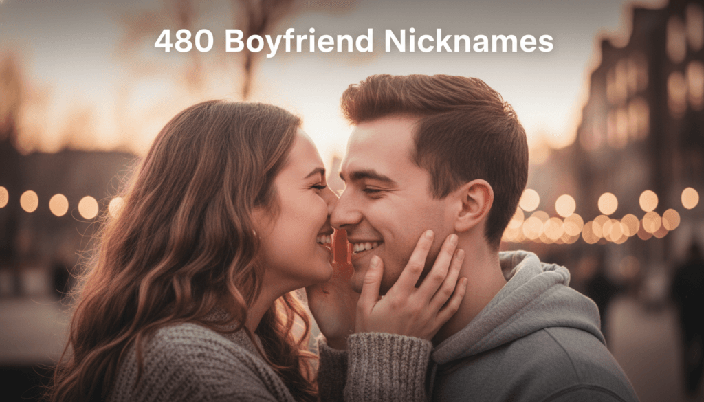 Young couple laughing intimately during golden hour - boyfriend nicknames romantic relationship cute names for him 2026