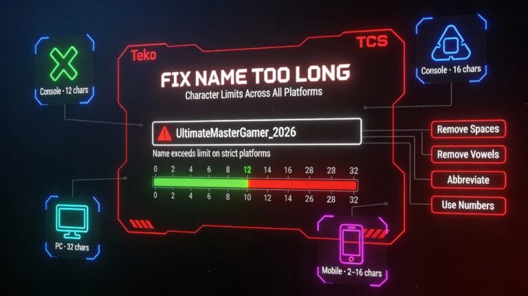 Gaming Name Too Long Error: All Platform Fixes (15+ Games)
